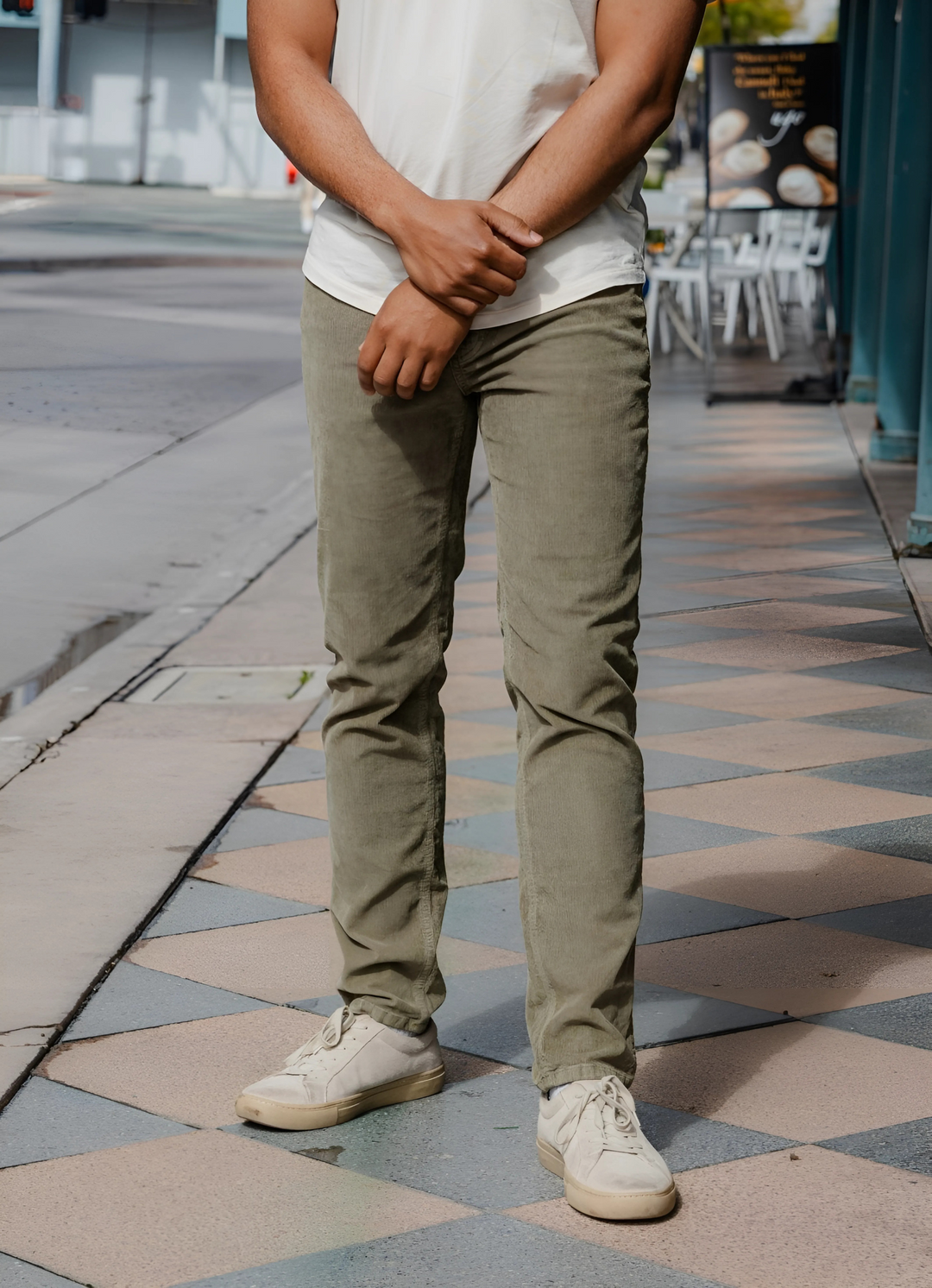 Corduroy 5 Pocket Pant Moss