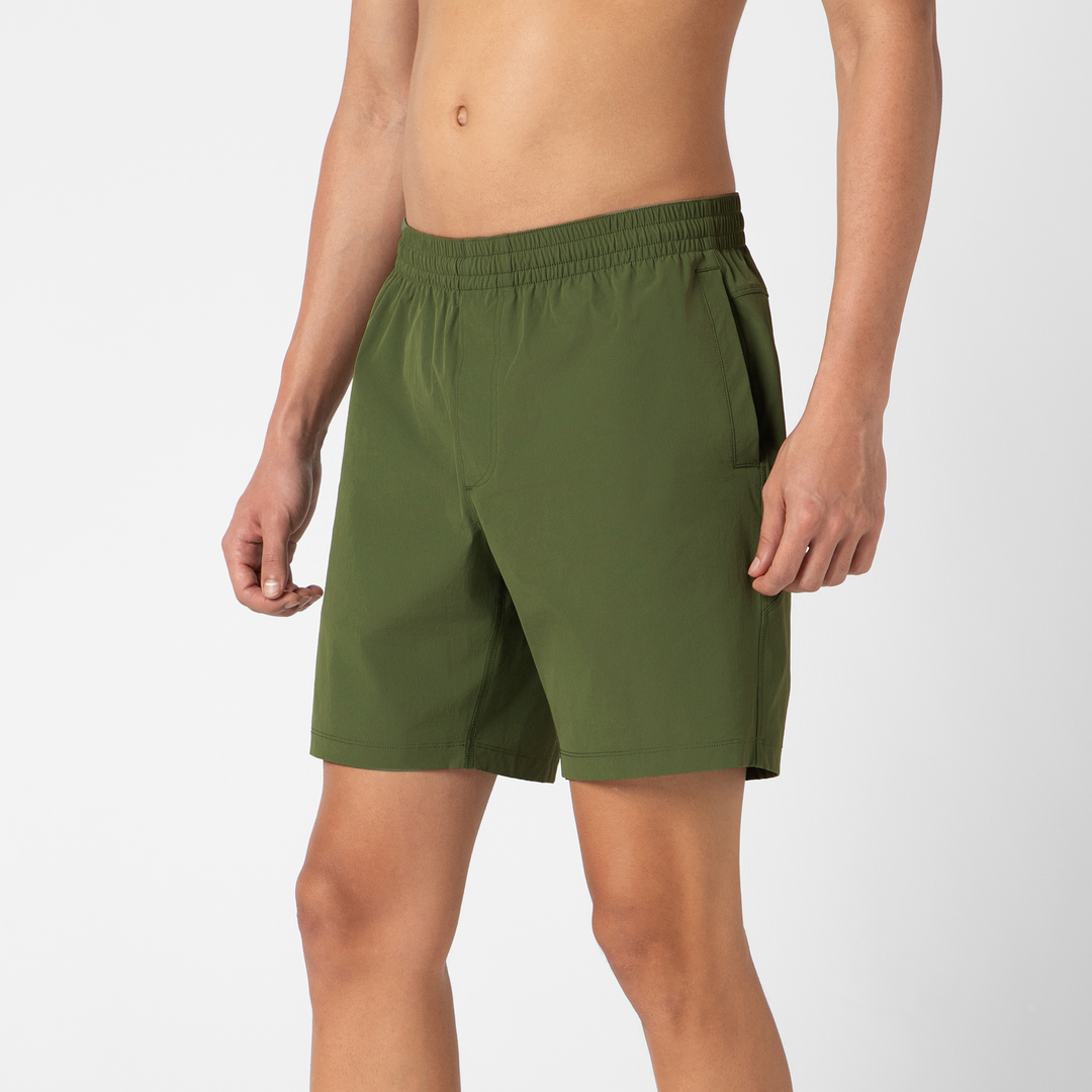 Atlas Short 7 Military Green side on model