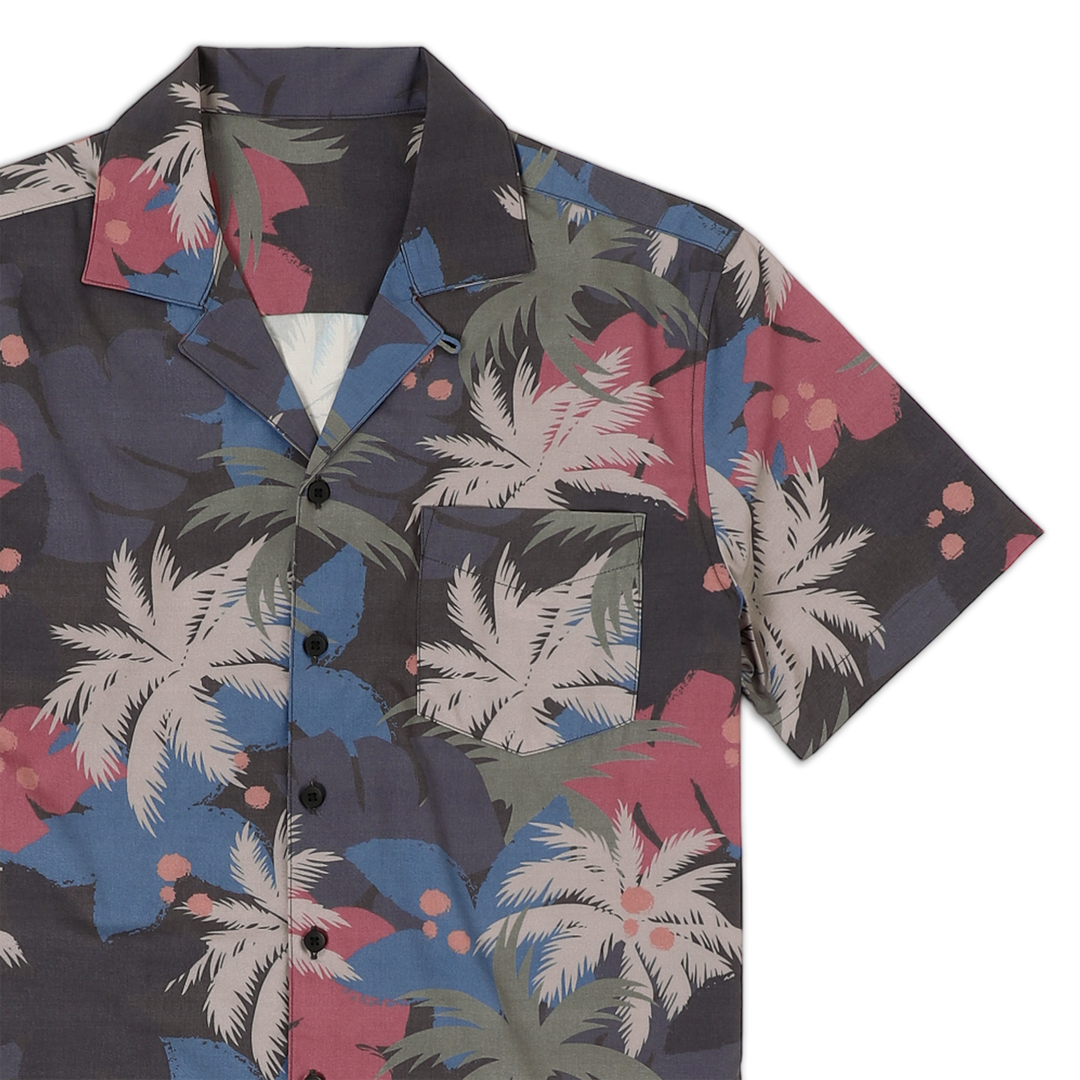 Cabana Camp Collar Shirt Coco close up of collar