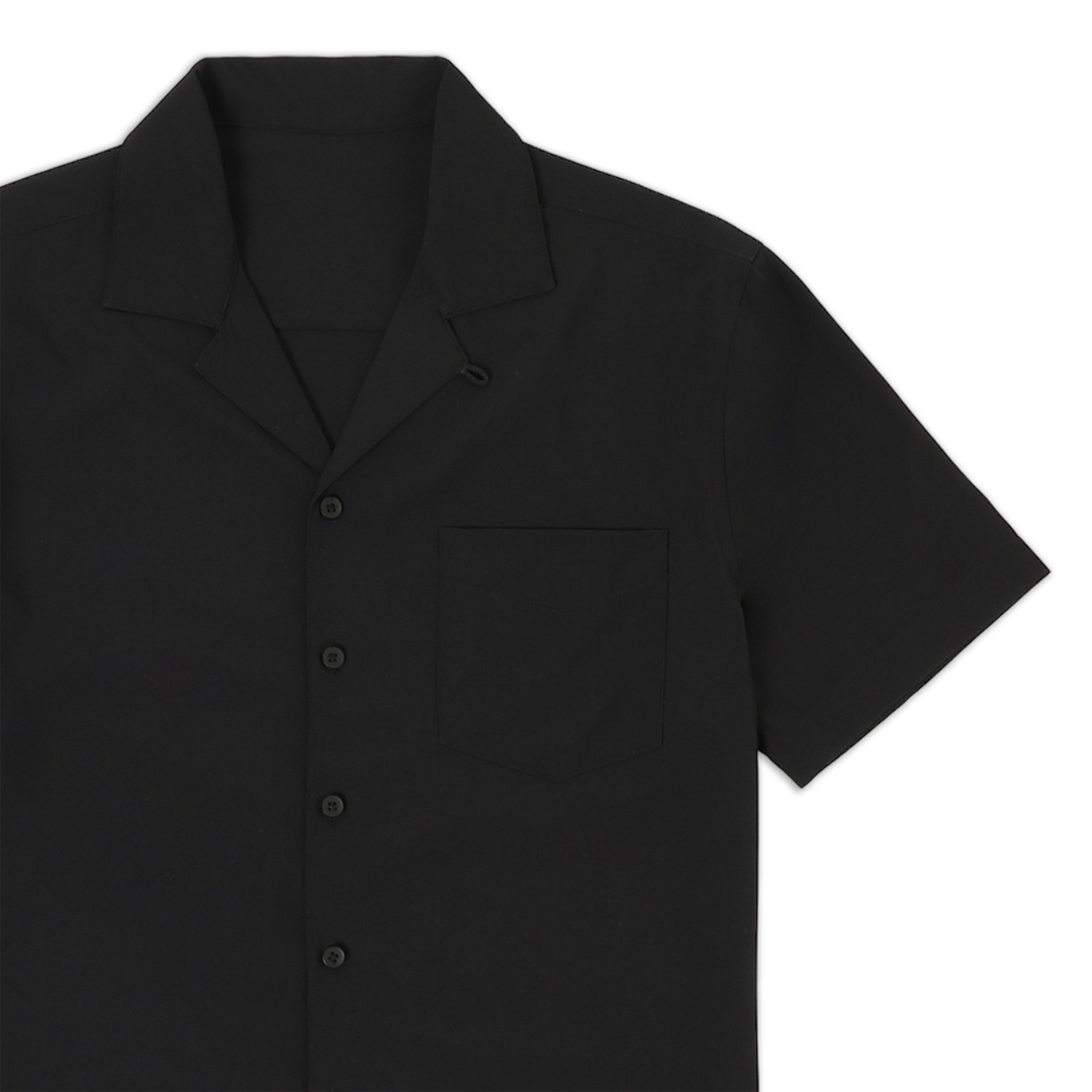 Cabana Camp Collar Shirt Black close up