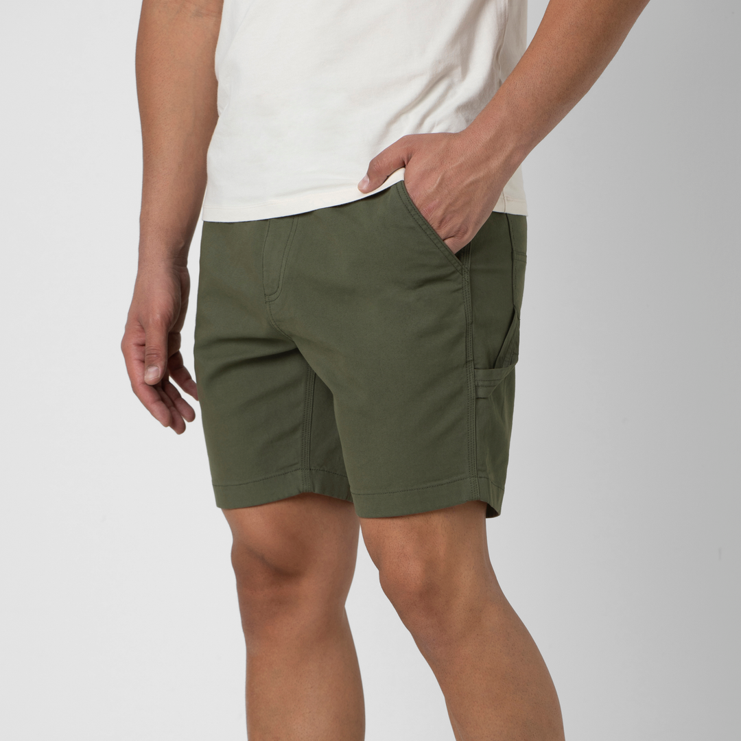 Canvas Short 7" Fern side on model