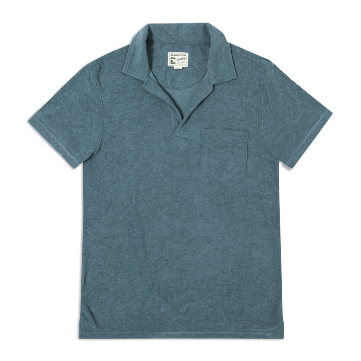 Coastal Terry Polo Denim front