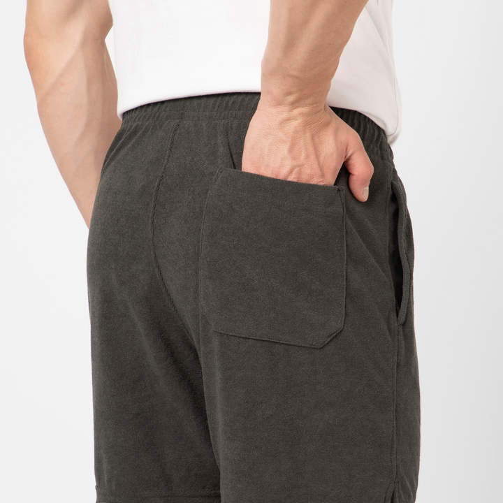 Coastal Terry Short 5 Dark Grey close up back pocket