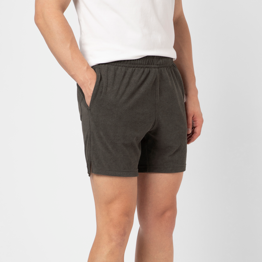 Coastal Terry Short 5 Dark Grey side on model