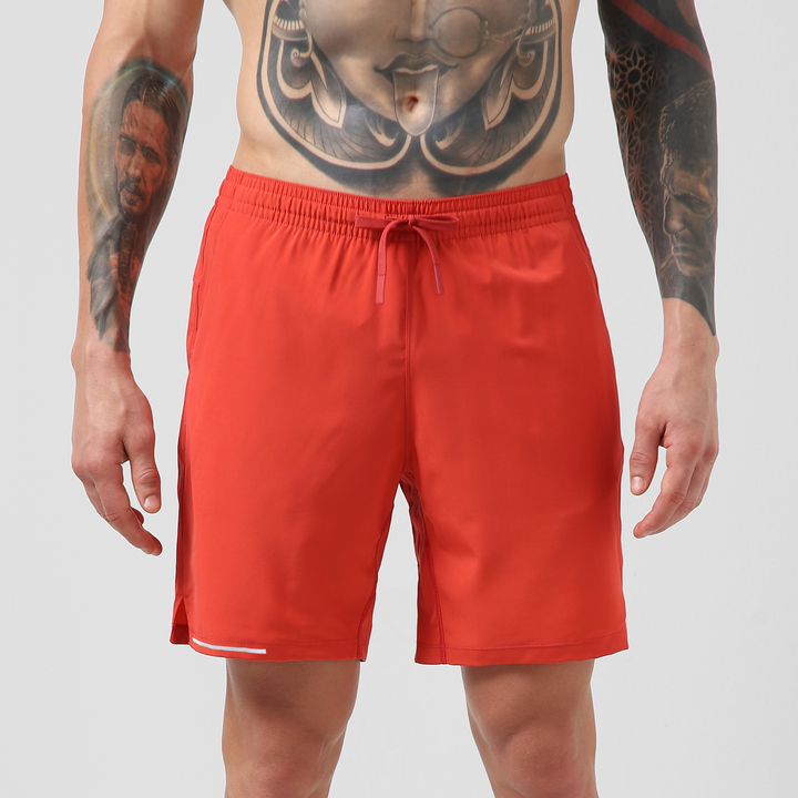 Run Short v2 7" Coral front on model