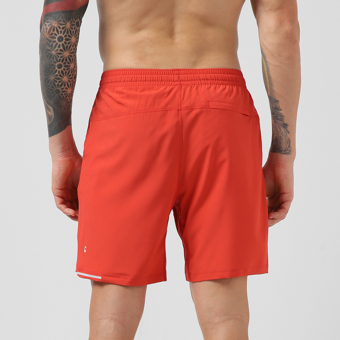 Run Short v2 7" Coral back on model