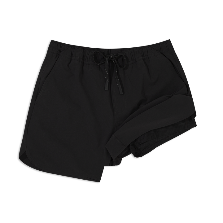 Echo Short Lined 5 Black Liner Front