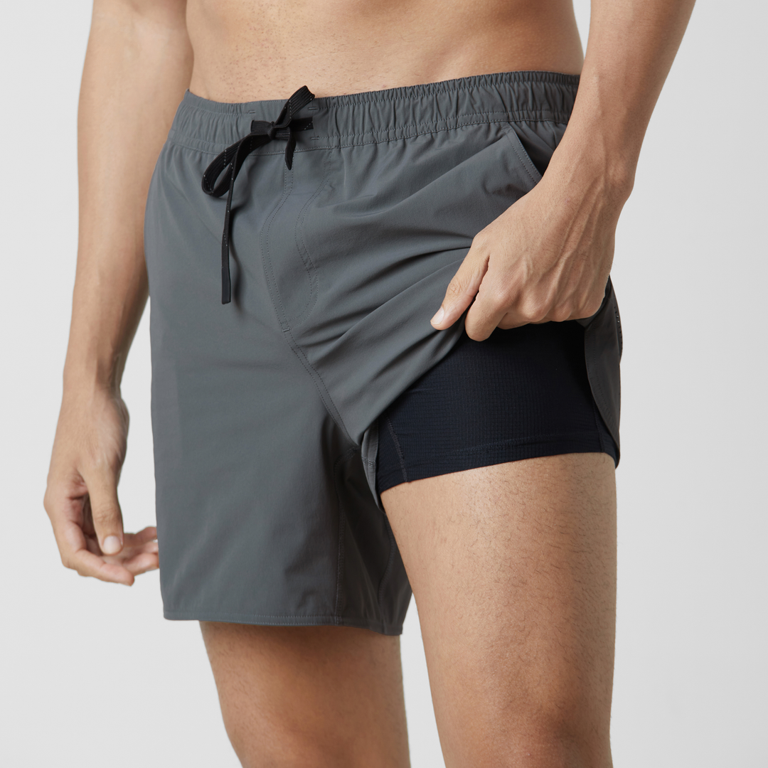 Echo Short Lined 5 Grey Liner
