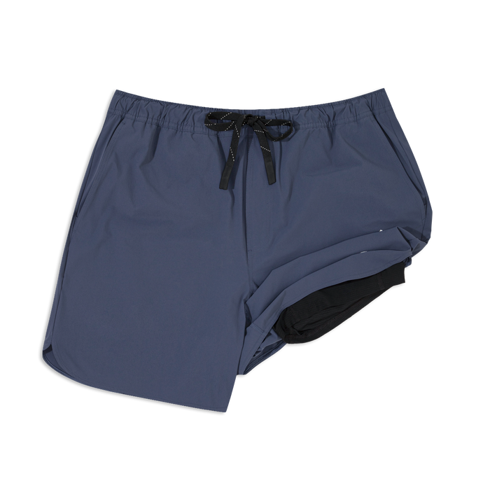 Echo Short Lined 5 Navy Liner Front