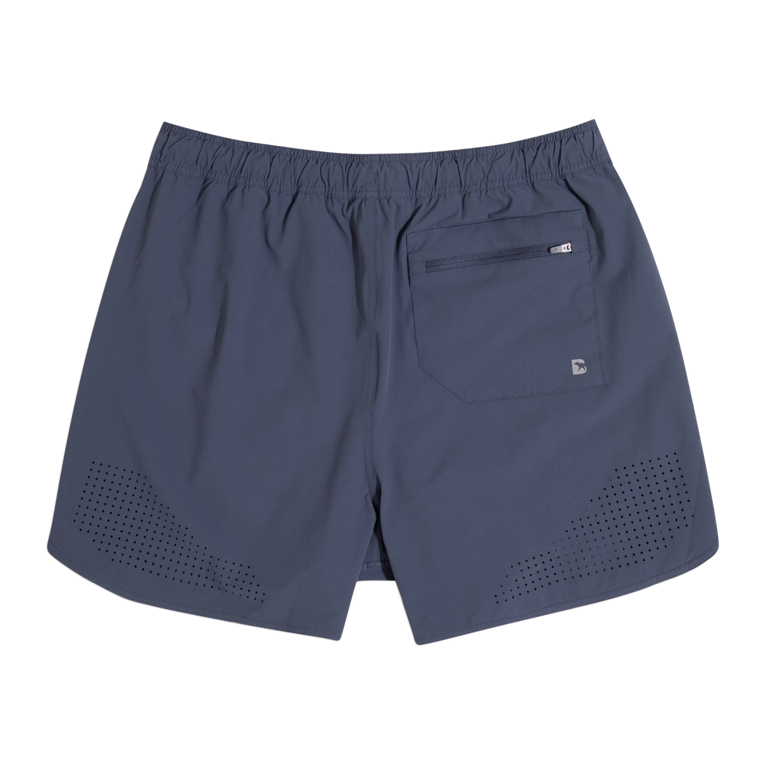 Echo Short Lined 5 Navy Back