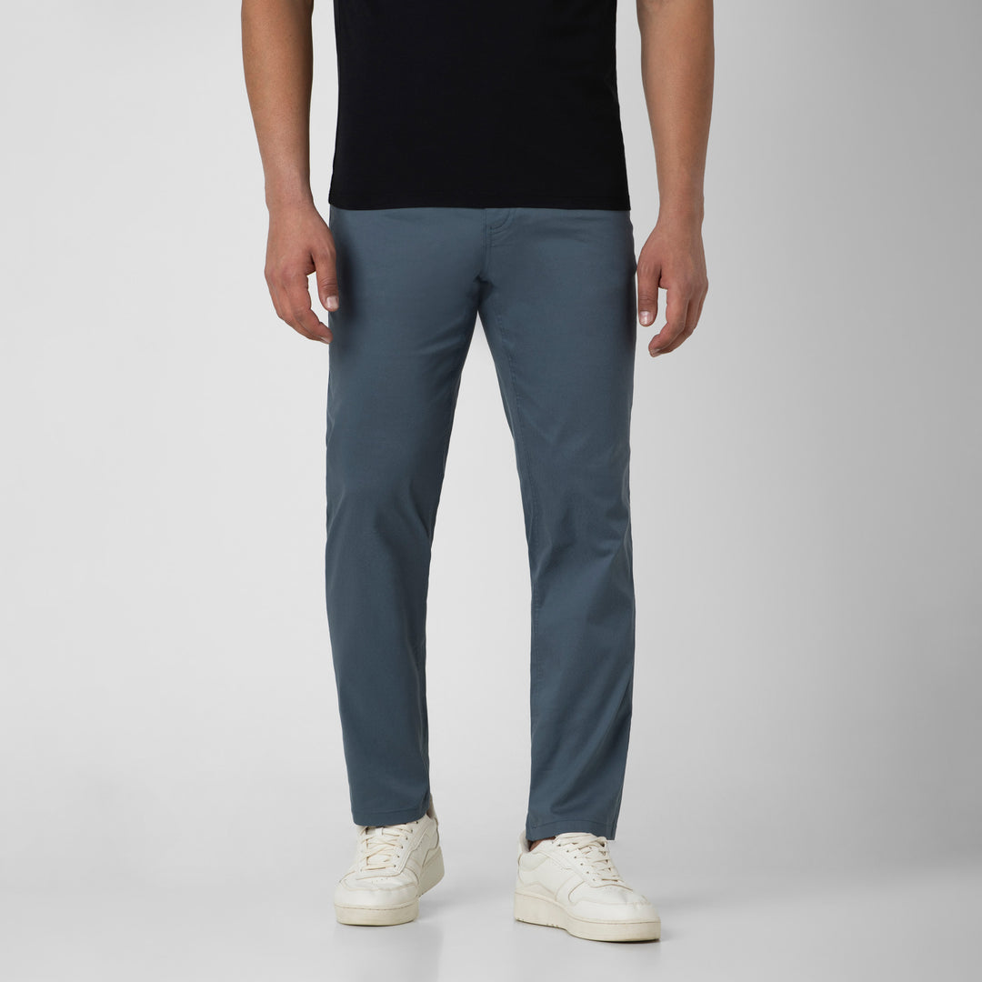 Essential 5 Pocket Pant Flint front on model