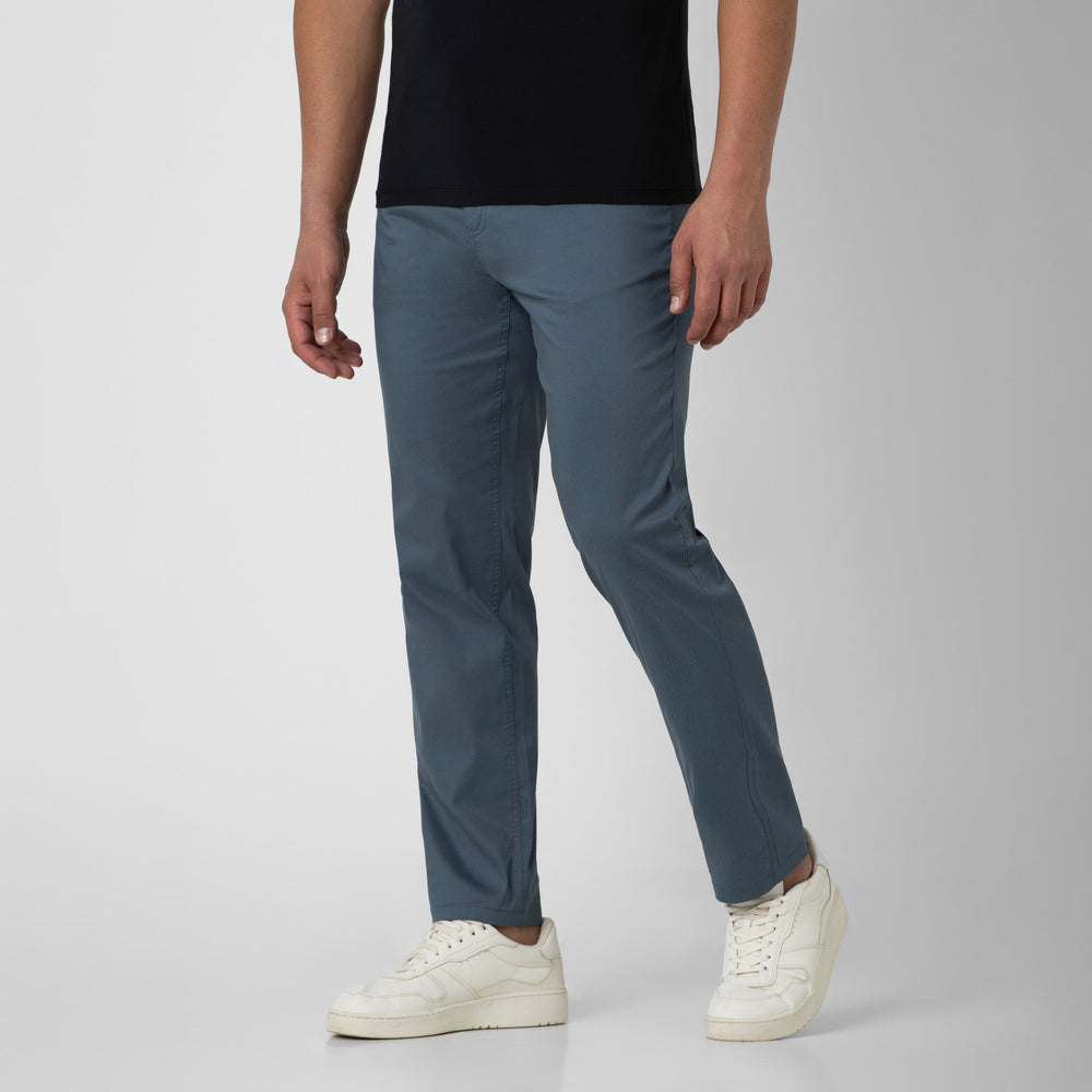 Essential 5 Pocket Pant Flint side on model