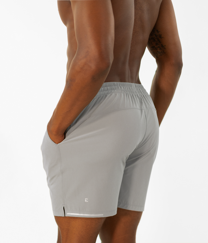 Run Short v2 7" Grey back on model