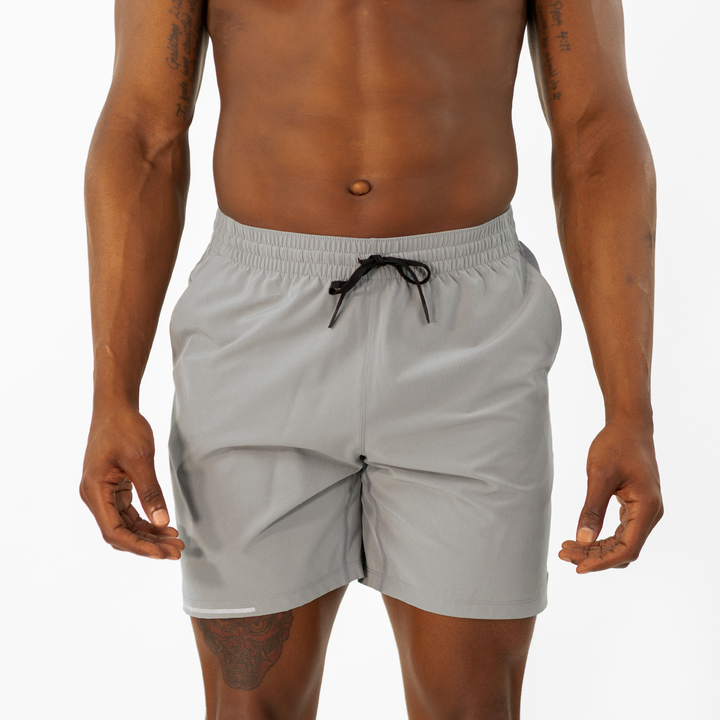 Run Short v2 7" Grey front on model