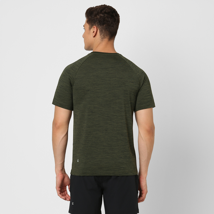 Flex Tee Army Green back on model