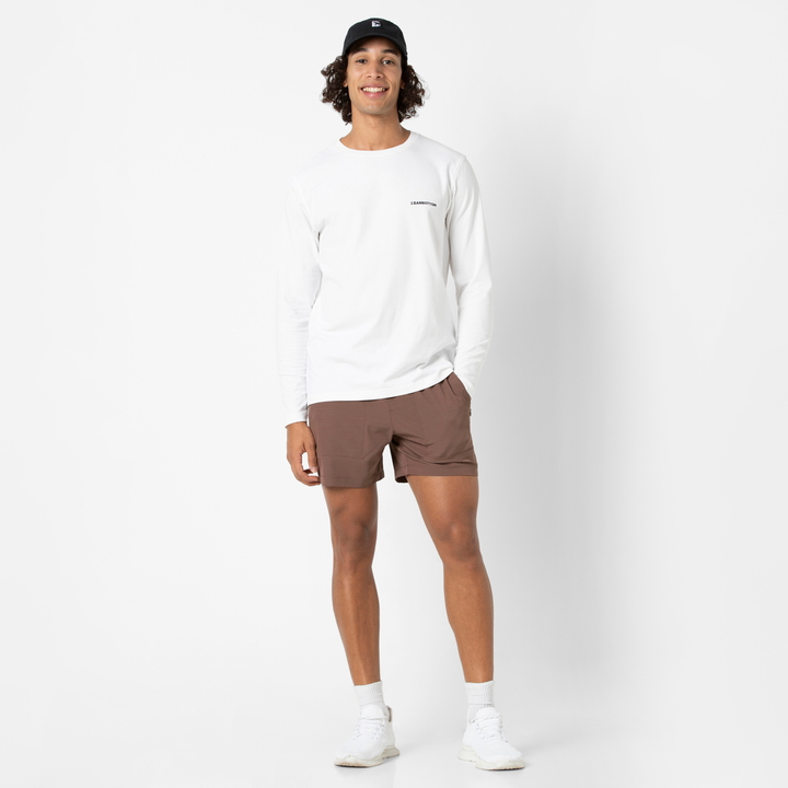 Guide Short 5" Chocolate full body on model