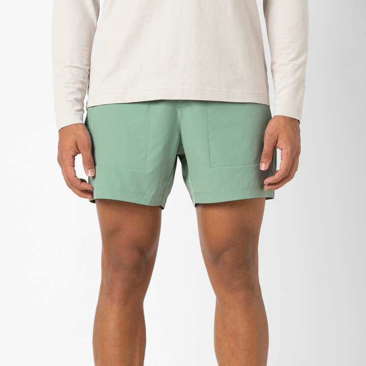 Guide Short 5" Light Green front on model