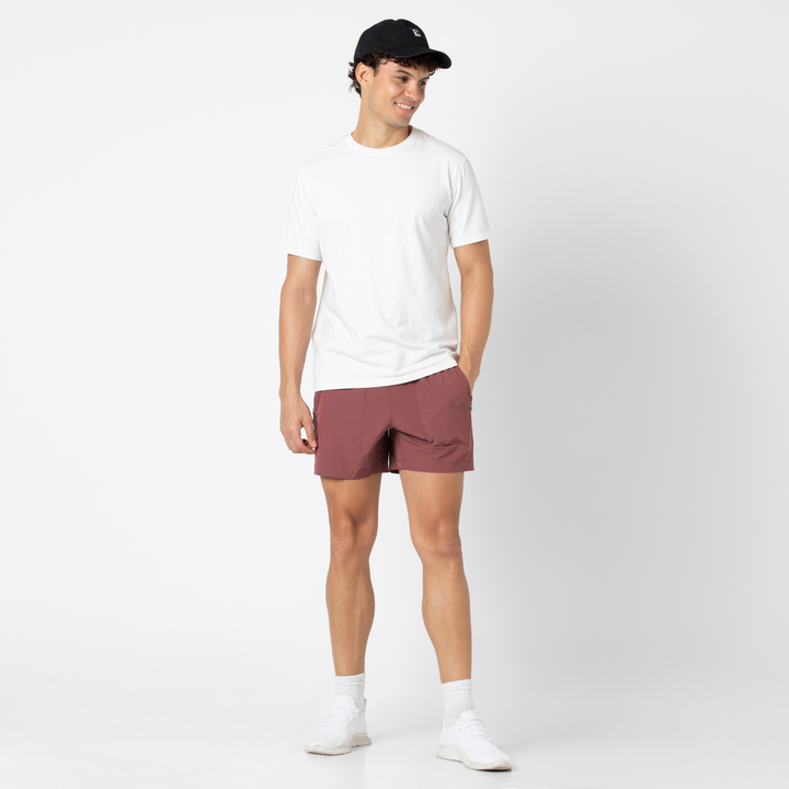 Guide Short 5" Red full body on model