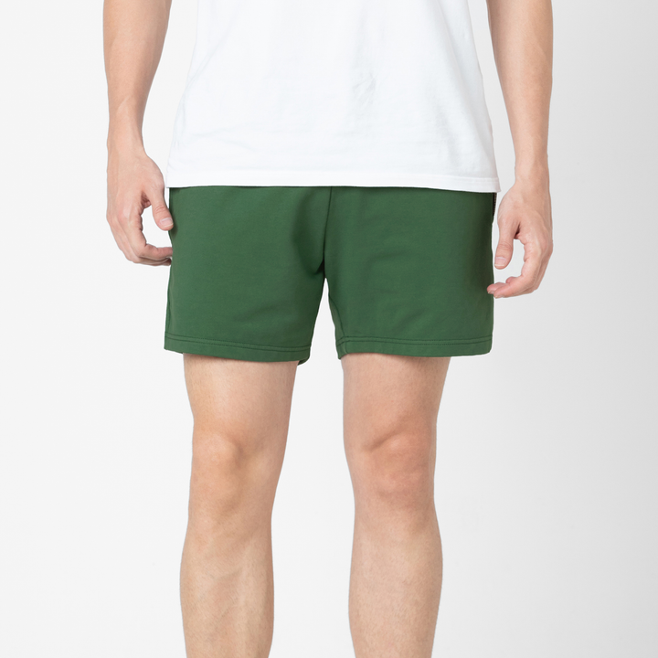 Lounge Short 5.5" Evergreen front on model