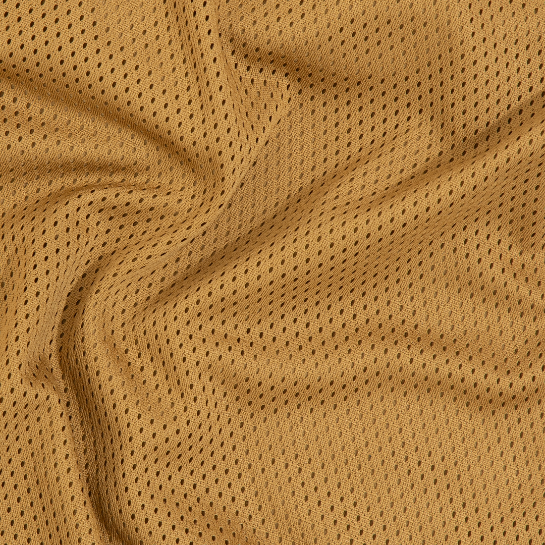 Mesh Short 5.5" British Khaki close up fabric
