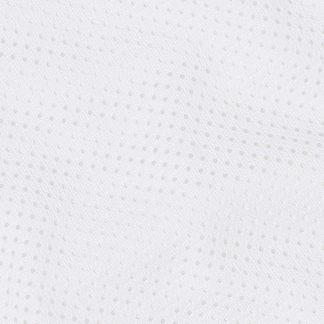 Mesh Short 5.5" White close up mesh fabric