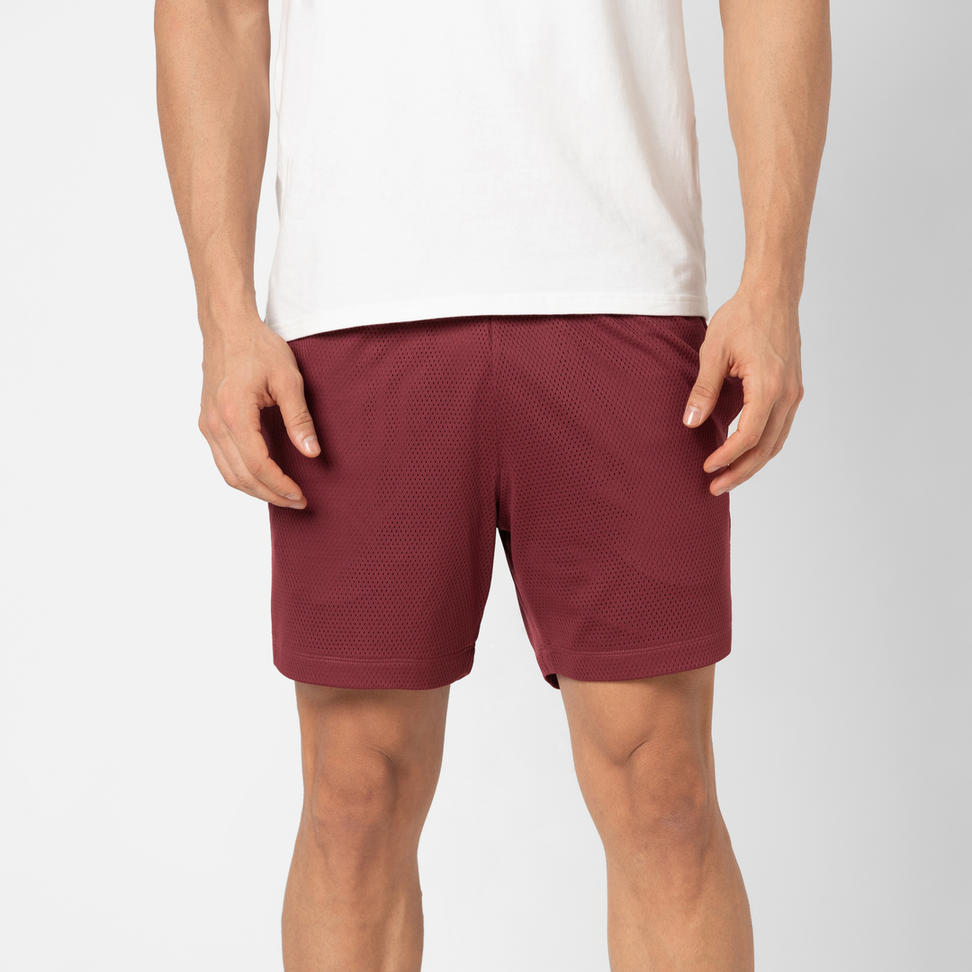 Mesh Short 5.5" Brick front on model