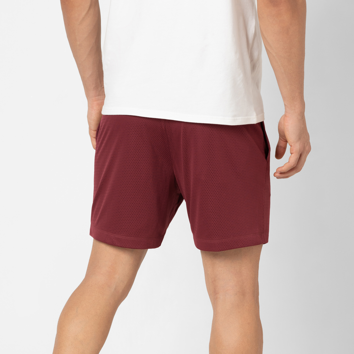 Mesh Short 5.5" Brick back  on model