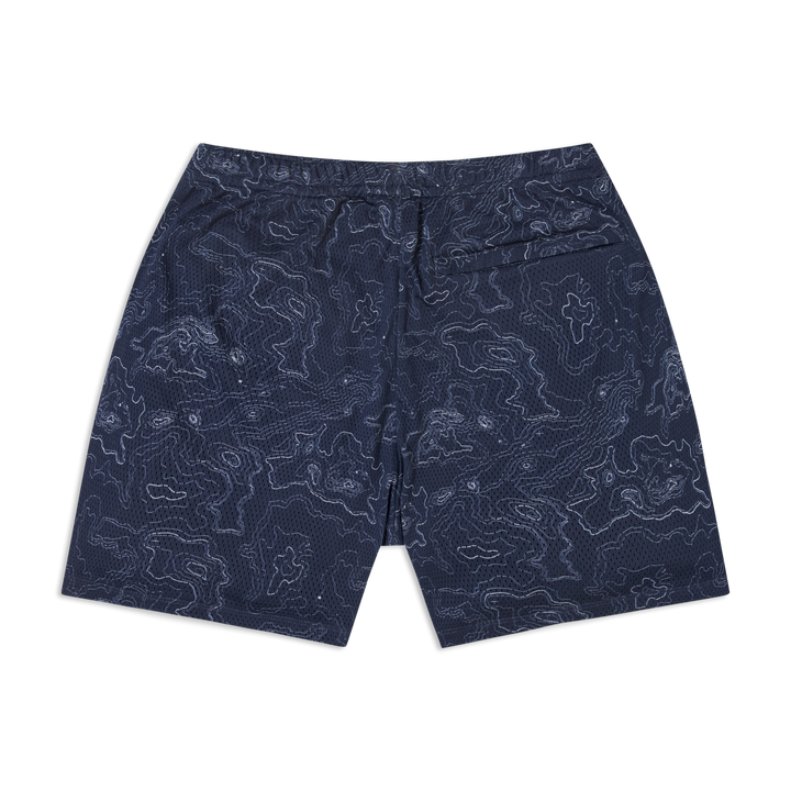 Mesh Short 5.5" Topo Navy back