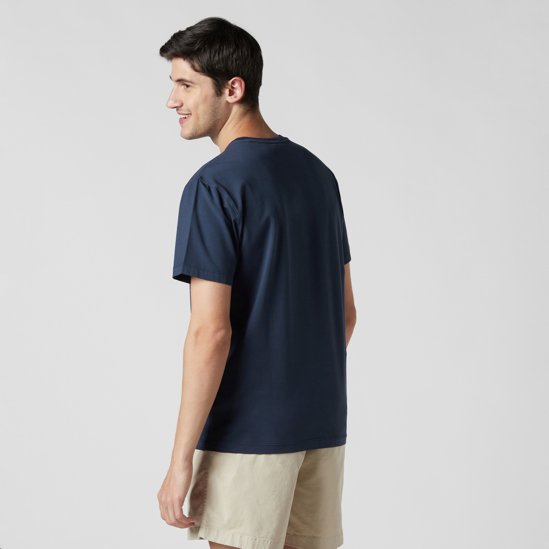 Natural Dye Graphic Tee Vacation back on model