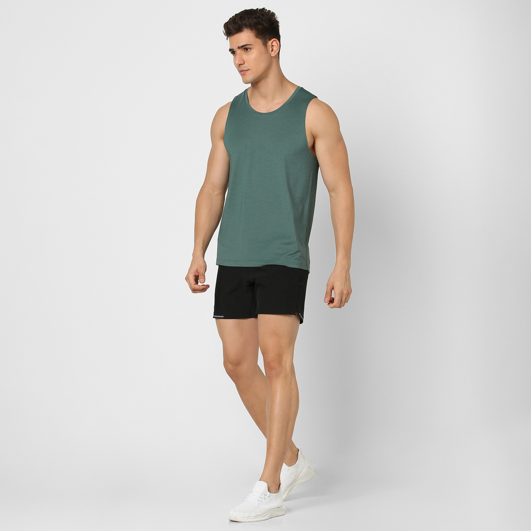 Pace Tank Pine full body on model