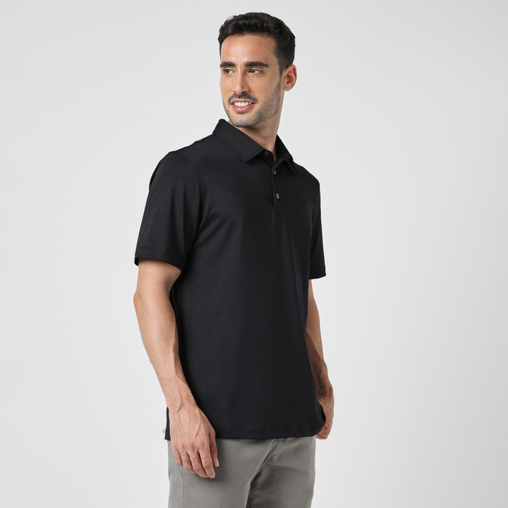 Performance Polo Black side on model