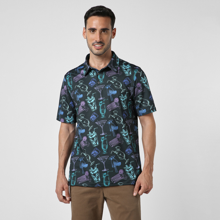 Performance Polo Night Cap front on model