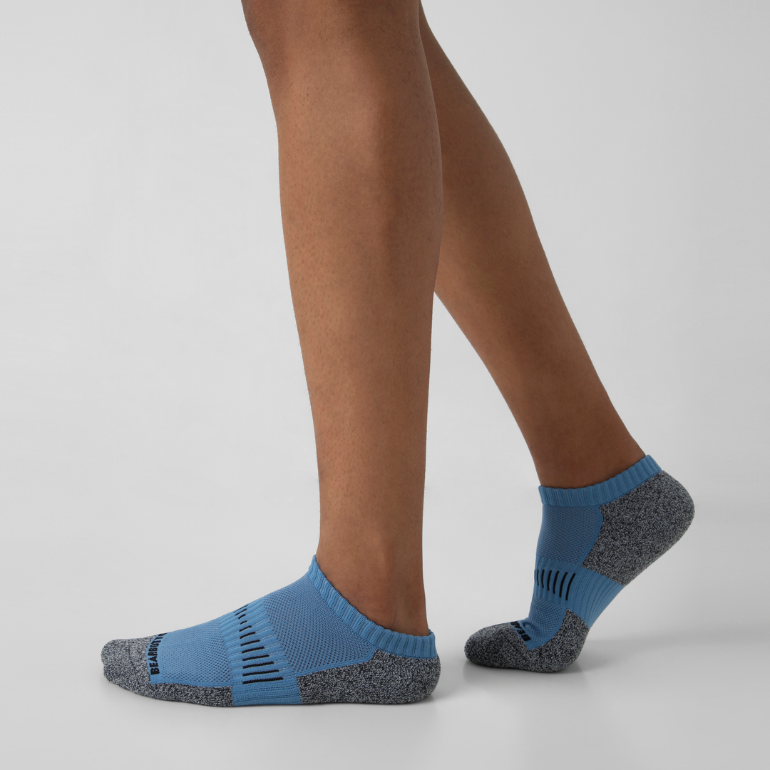 Performance No Show Sock Venture Blue on model