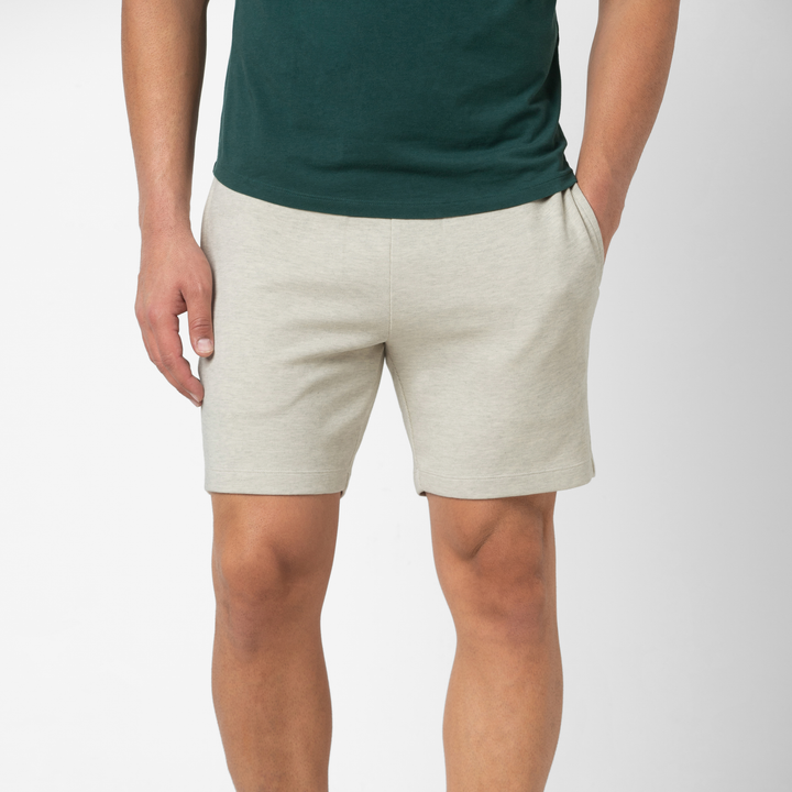 RR Short 7" Cream front on model