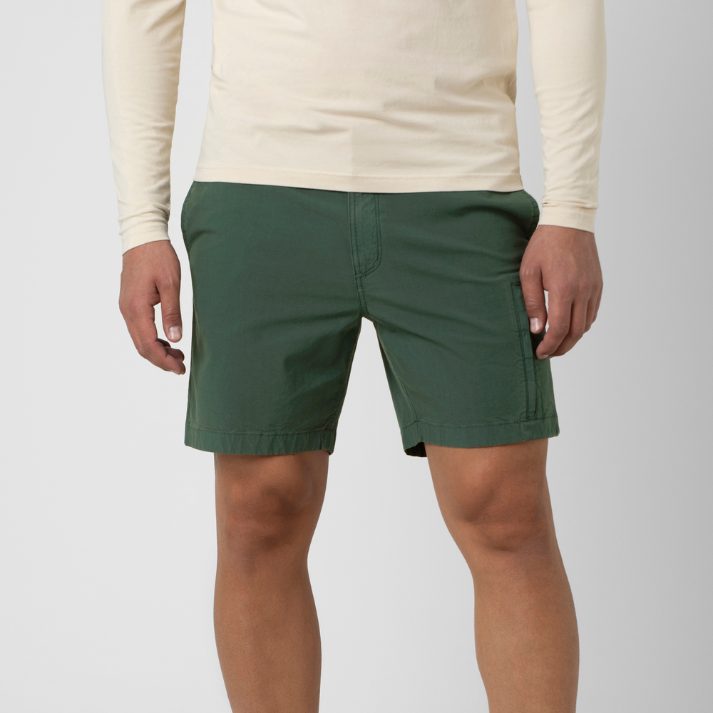 Ridge Ripstop Short 7" Dark Sage front on model