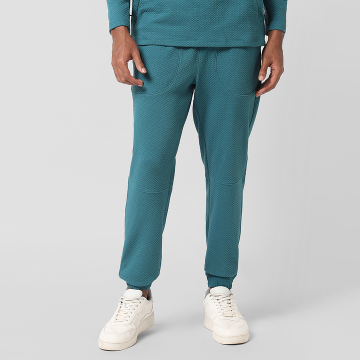 Roam Jogger Dark Teal front on model