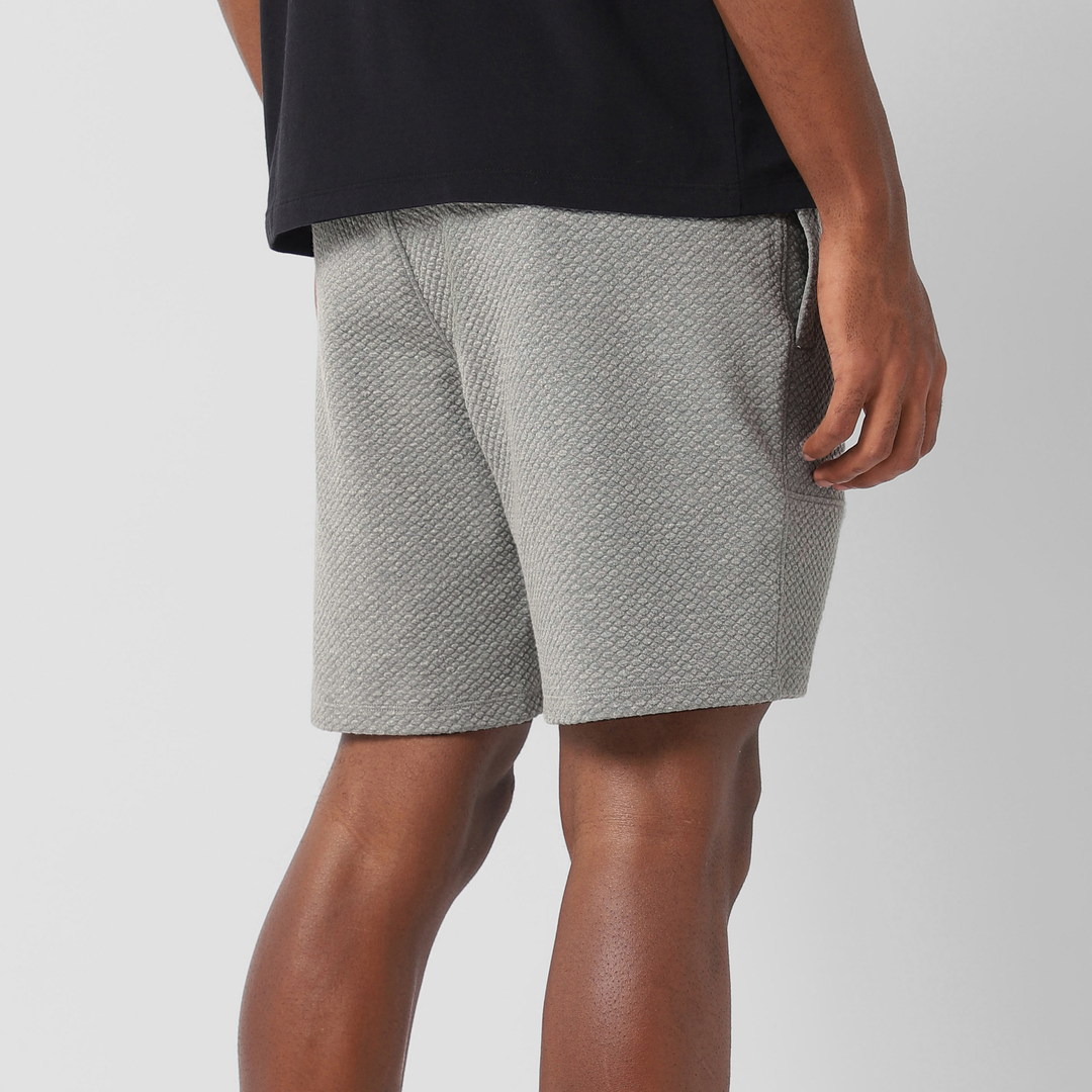 Roam Short 7" Heather Grey back on model
