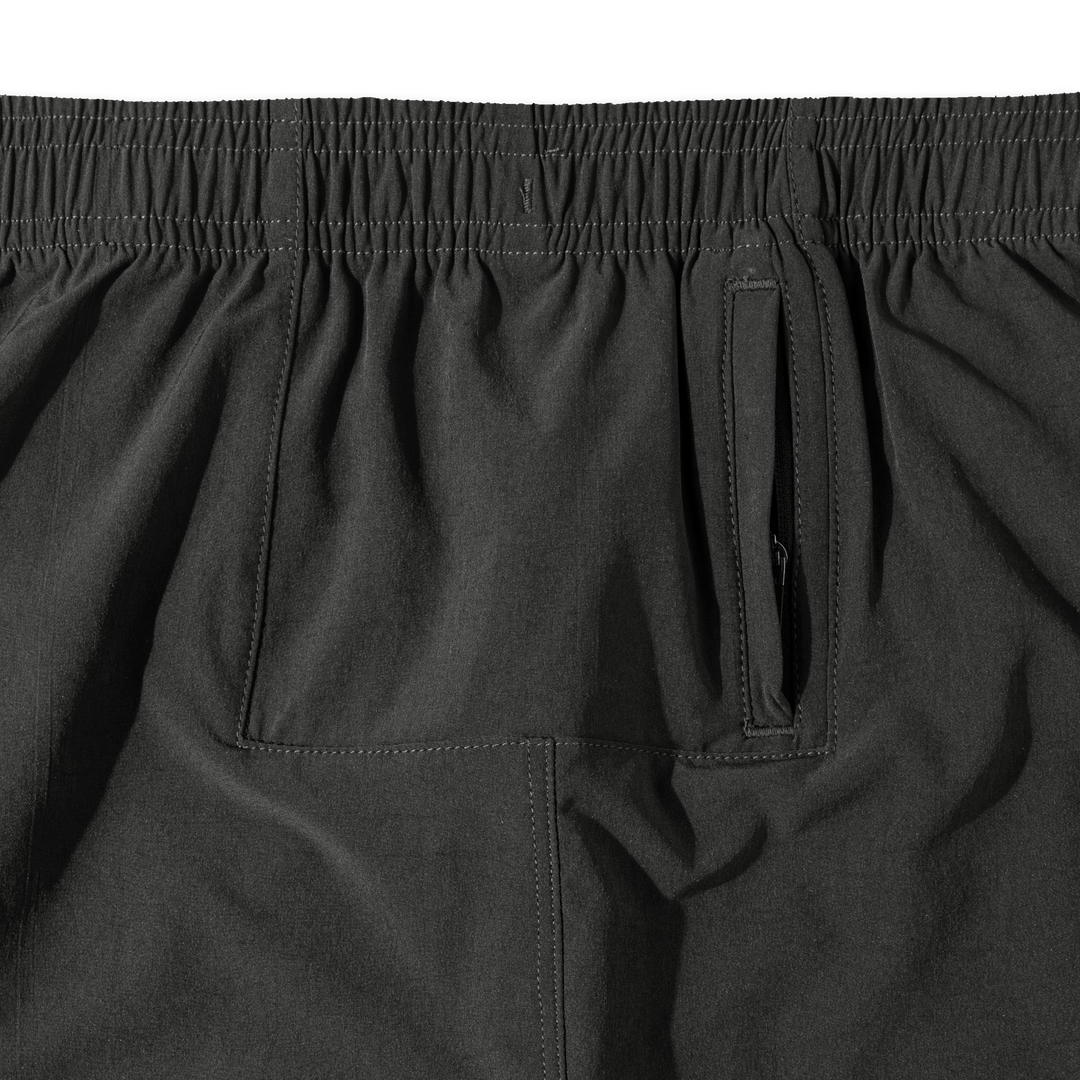 Run Jogger Coal close up zipper back center key pocket