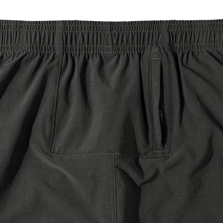 Run Jogger Coal close up zipper back center key pocket
