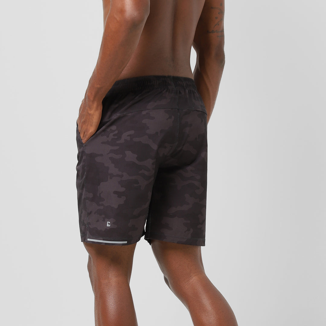 Run Short v2 7" Camo Black back on model