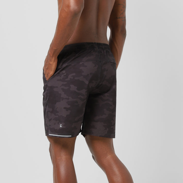 Run Short v2 7" Camo Black back on model