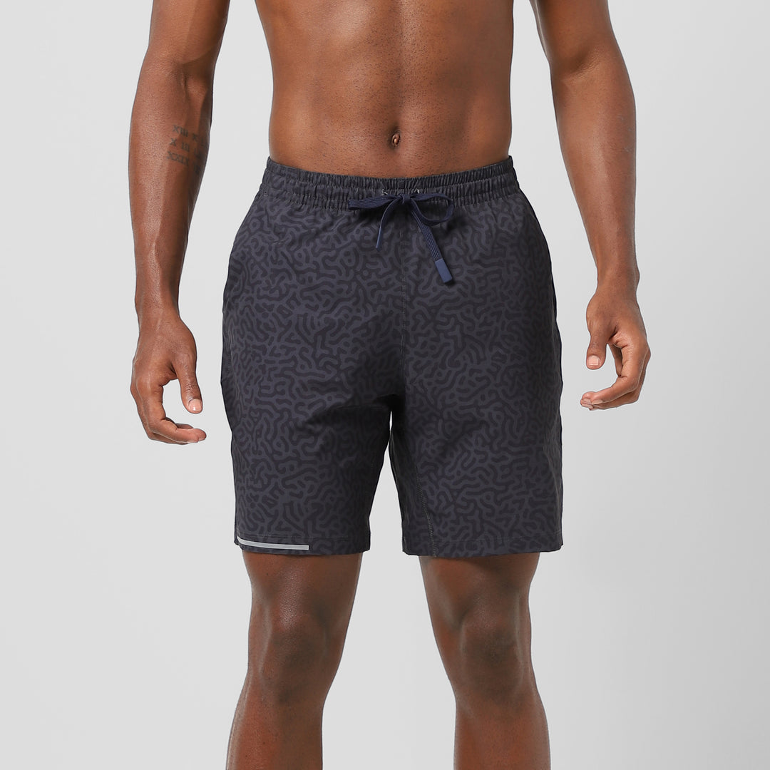 Run Short v2 7" Maze Navy