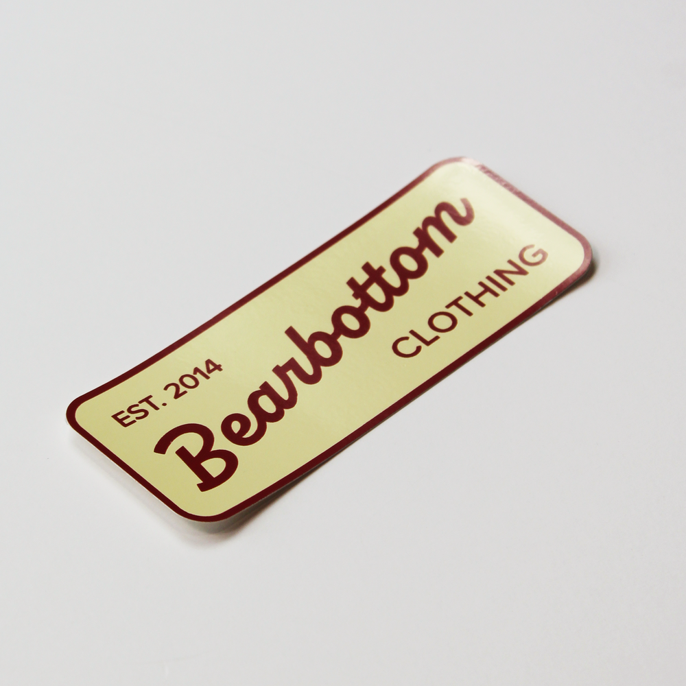 Bearbottom Script Sticker