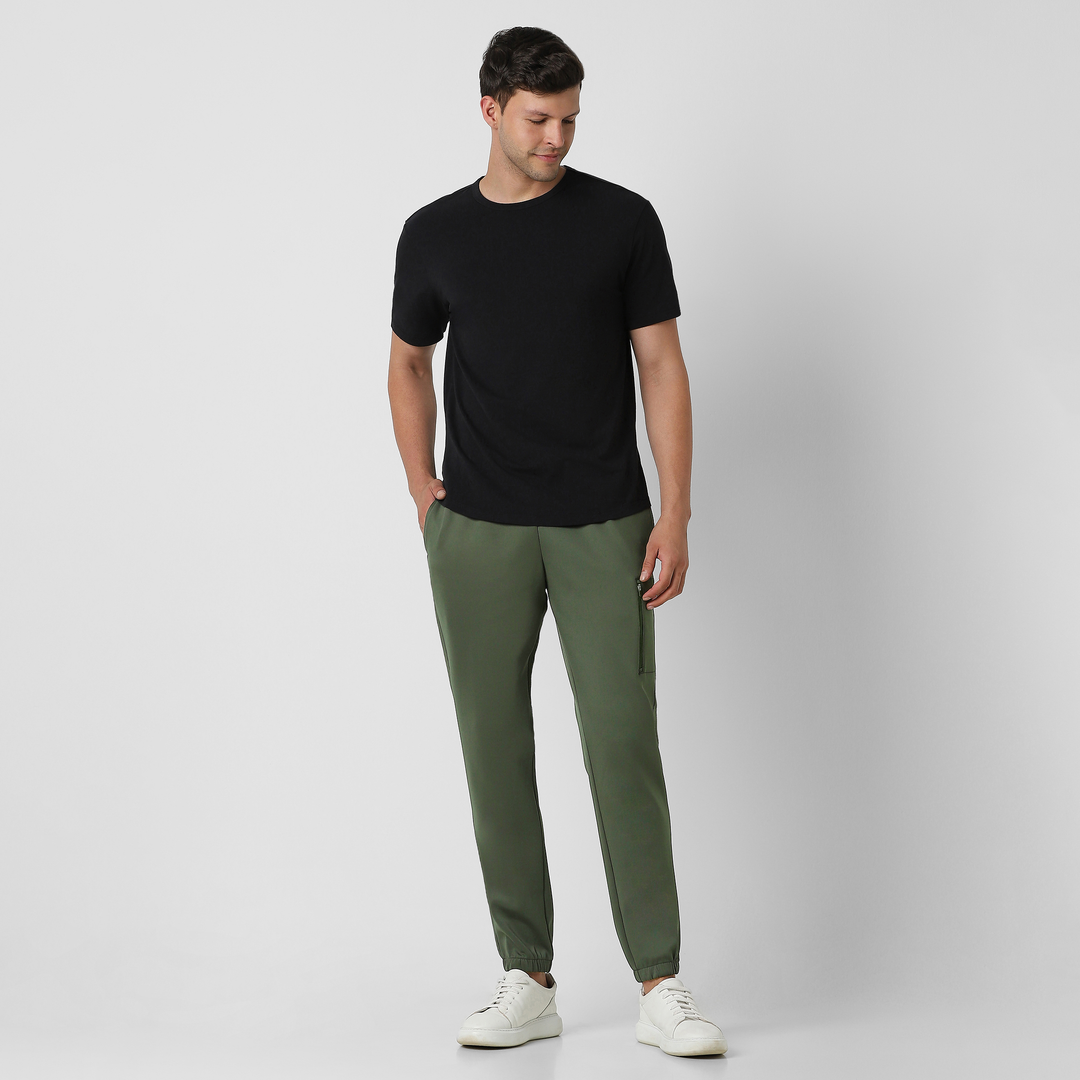 Scuba Jogger Military Green full body on model