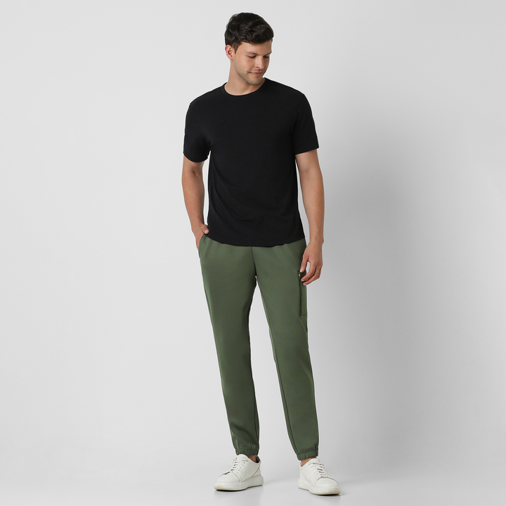 Scuba Jogger Military Green full body on model