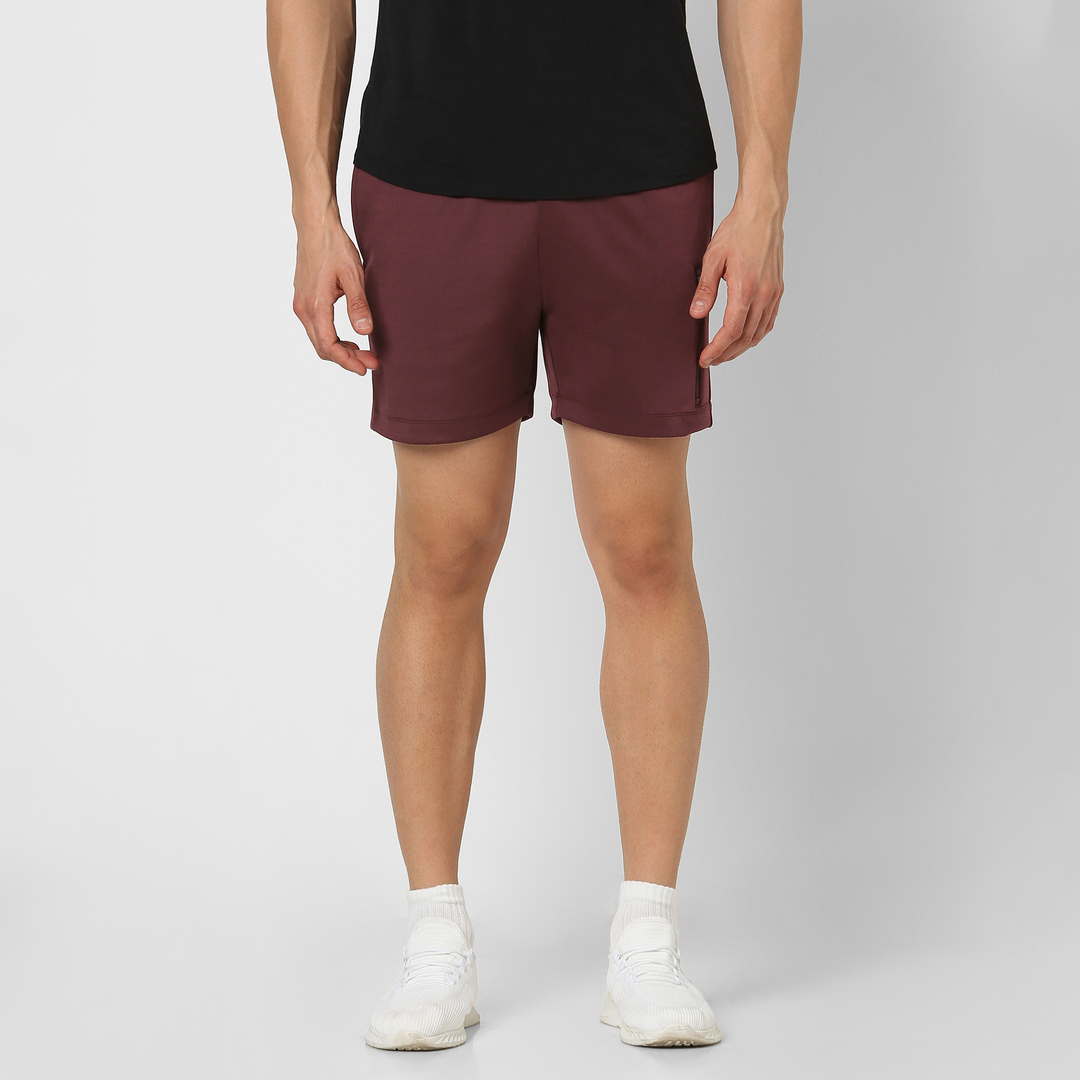 Scuba Short Maroon front on model