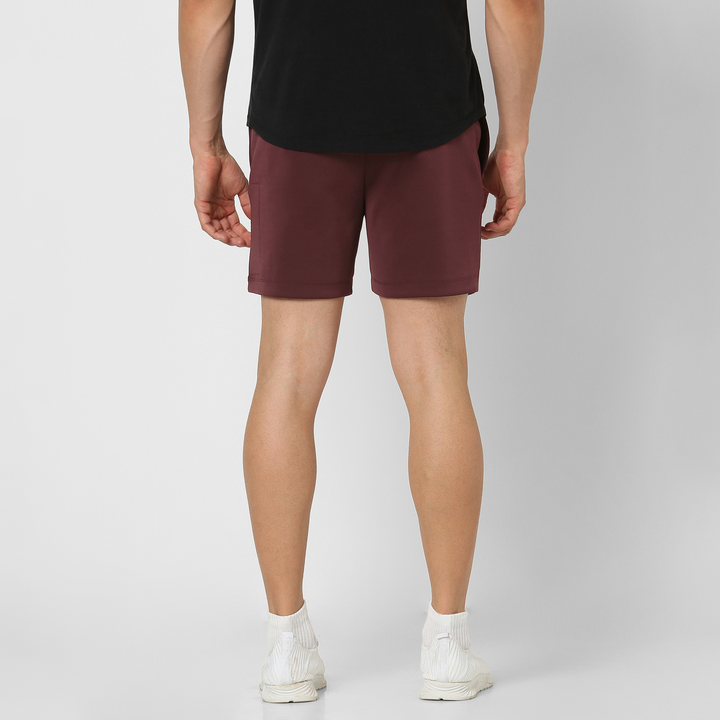 Scuba Short Maroon back on model