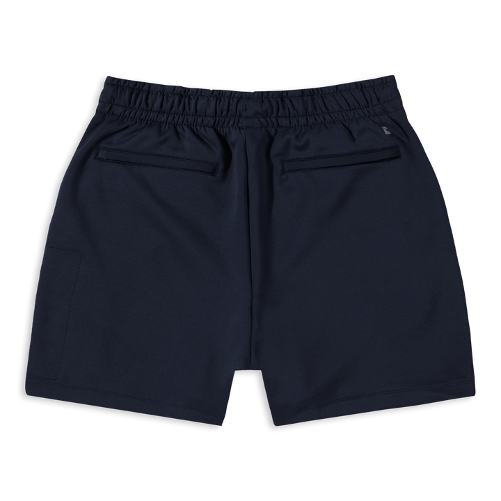 Scuba Short Navy back with zipper pockets