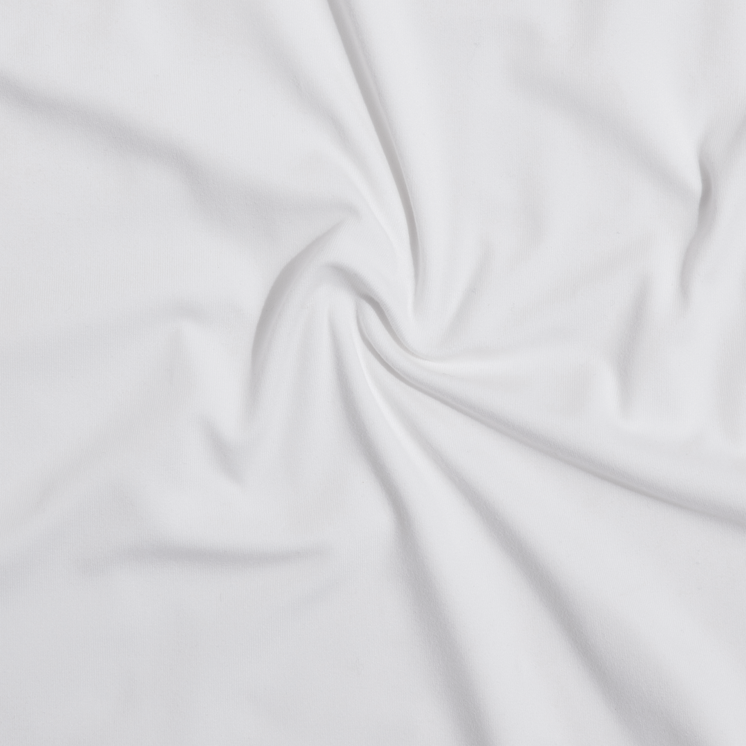 Short Sleeve Tech Tee Solid White close up fabric