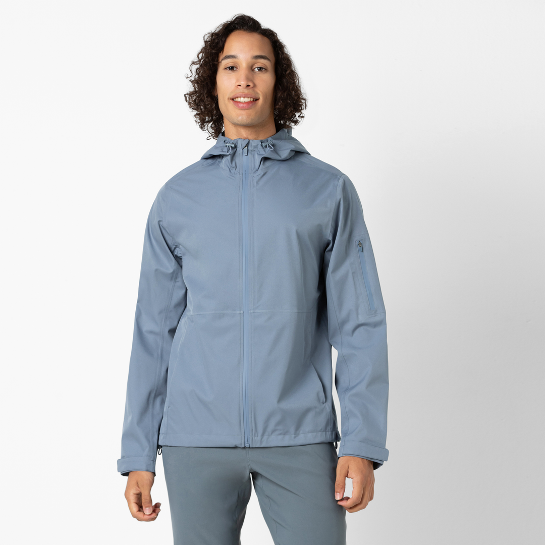 Storm Jacket Grey front on model